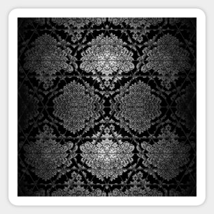 Black & White Damask Wallpaper Design Sticker